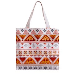 Bright Aztec Ethnic Seamless Pattern Zipper Grocery Tote Bag from ArtsNow.com Front