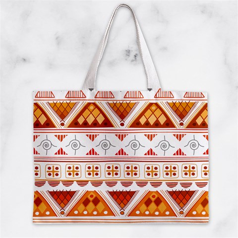 Bright Aztec Ethnic Seamless Pattern Zipper Mini Tote Bag from ArtsNow.com Front