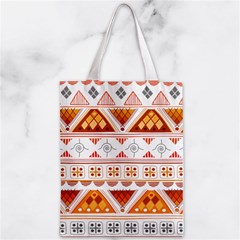 Bright Aztec Ethnic Seamless Pattern Zipper Classic Tote Bag from ArtsNow.com Front