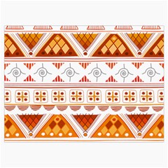 Bright Aztec Ethnic Seamless Pattern Roll Up Canvas Pencil Holder (L) from ArtsNow.com Front