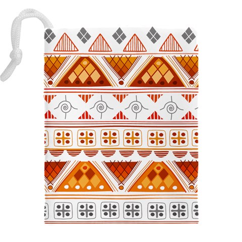 Bright Aztec Ethnic Seamless Pattern Drawstring Pouch (4XL) from ArtsNow.com Back