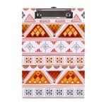 Bright Aztec Ethnic Seamless Pattern A5 Acrylic Clipboard