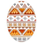 Bright Aztec Ethnic Seamless Pattern UV Print Acrylic Ornament Oval