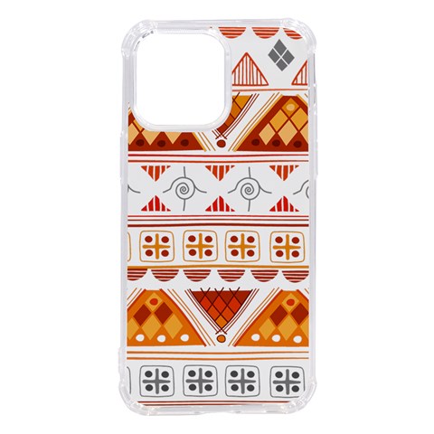 Bright Aztec Ethnic Seamless Pattern iPhone 14 Pro Max TPU UV Print Case from ArtsNow.com Front