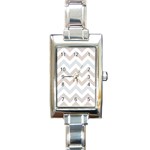 Colored Zigzag Seamless Patterns Rectangle Italian Charm Watch