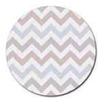 Colored Zigzag Seamless Patterns Round Mousepad