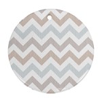 Colored Zigzag Seamless Patterns Ornament (Round)