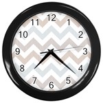 Colored Zigzag Seamless Patterns Wall Clock (Black)