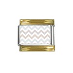 Colored Zigzag Seamless Patterns Gold Trim Italian Charm (9mm)