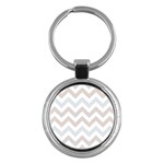 Colored Zigzag Seamless Patterns Key Chain (Round)