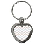 Colored Zigzag Seamless Patterns Key Chain (Heart)