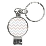 Colored Zigzag Seamless Patterns Nail Clippers Key Chain