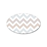 Colored Zigzag Seamless Patterns Sticker (Oval)