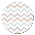 Colored Zigzag Seamless Patterns Magnet 5  (Round)