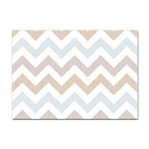 Colored Zigzag Seamless Patterns Sticker A4 (10 pack) from ArtsNow.com Front