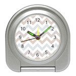 Colored Zigzag Seamless Patterns Travel Alarm Clock