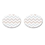 Colored Zigzag Seamless Patterns Cufflinks (Oval)