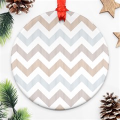 Colored Zigzag Seamless Patterns Round Ornament (Two Sides) from ArtsNow.com Front