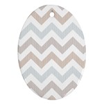 Colored Zigzag Seamless Patterns Oval Ornament (Two Sides)