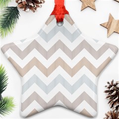 Colored Zigzag Seamless Patterns Star Ornament (Two Sides) from ArtsNow.com Front