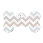 Colored Zigzag Seamless Patterns Dog Tag Bone (One Side)