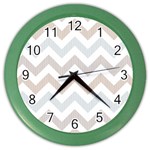 Colored Zigzag Seamless Patterns Color Wall Clock