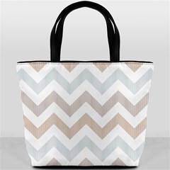 Colored Zigzag Seamless Patterns Bucket Bag from ArtsNow.com Front