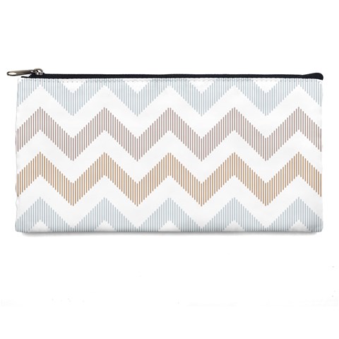 Colored Zigzag Seamless Patterns Pencil Case from ArtsNow.com Front