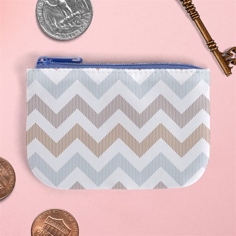 Colored Zigzag Seamless Patterns Mini Coin Purse from ArtsNow.com Front