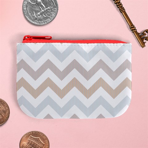 Colored Zigzag Seamless Patterns Mini Coin Purse from ArtsNow.com Front