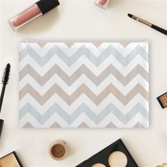 Colored Zigzag Seamless Patterns Cosmetic Bag (Large) from ArtsNow.com Front