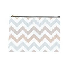 Colored Zigzag Seamless Patterns Cosmetic Bag (Large) from ArtsNow.com Front