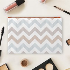 Colored Zigzag Seamless Patterns Cosmetic Bag (Large) from ArtsNow.com Back