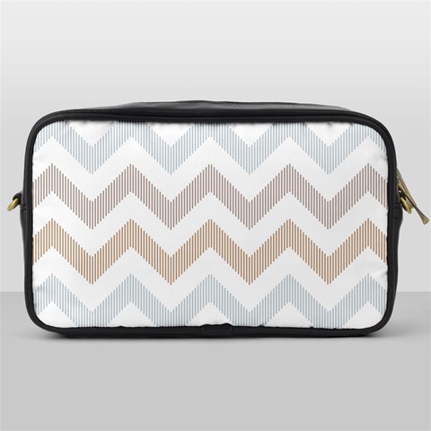 Colored Zigzag Seamless Patterns Toiletries Bag (One Side) from ArtsNow.com Front