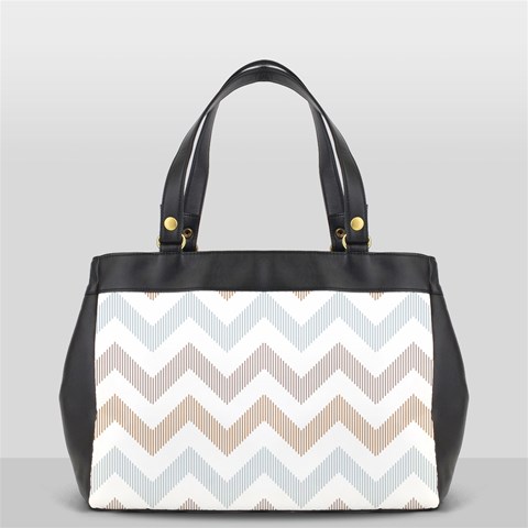 Colored Zigzag Seamless Patterns Oversize Office Handbag from ArtsNow.com Front