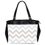 Colored Zigzag Seamless Patterns Oversize Office Handbag (2 Sides)