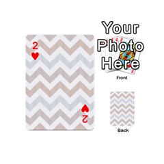 Colored Zigzag Seamless Patterns Playing Cards 54 Designs (Mini) from ArtsNow.com Front - Heart2