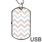 Colored Zigzag Seamless Patterns Dog Tag USB Flash (Two Sides)