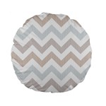 Colored Zigzag Seamless Patterns Standard 15  Premium Round Cushions