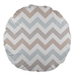 Colored Zigzag Seamless Patterns Large 18  Premium Round Cushions