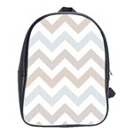 Colored Zigzag Seamless Patterns School Bag (XL)