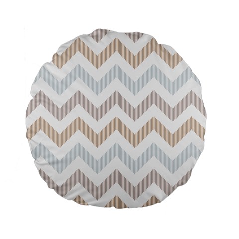 Colored Zigzag Seamless Patterns Standard 15  Premium Flano Round Cushions from ArtsNow.com Front