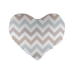 Colored Zigzag Seamless Patterns Standard 16  Premium Flano Heart Shape Cushions