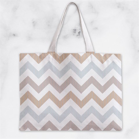 Colored Zigzag Seamless Patterns Zipper Mini Tote Bag from ArtsNow.com Front