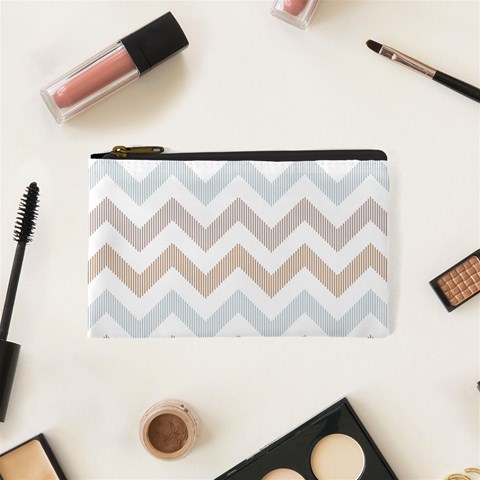 Colored Zigzag Seamless Patterns Cosmetic Bag (XS) from ArtsNow.com Front