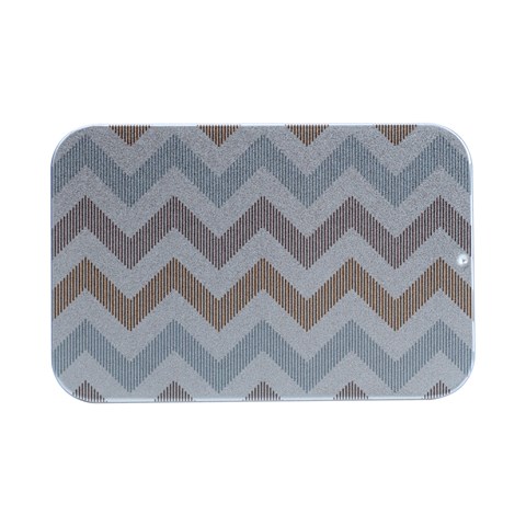 Colored Zigzag Seamless Patterns Open Lid Metal Box (Silver)   from ArtsNow.com Front