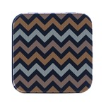 Colored Zigzag Seamless Patterns Square Metal Box (Black)