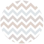 Colored Zigzag Seamless Patterns Wooden Bottle Opener (Round)