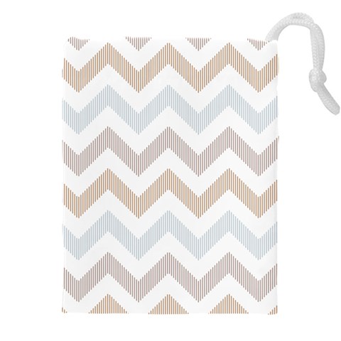 Colored Zigzag Seamless Patterns Drawstring Pouch (5XL) from ArtsNow.com Front