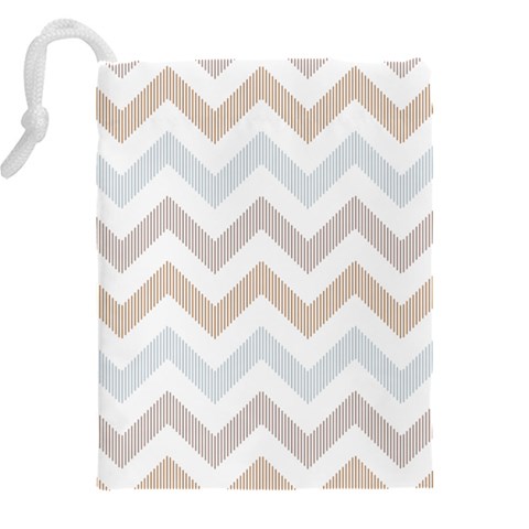 Colored Zigzag Seamless Patterns Drawstring Pouch (5XL) from ArtsNow.com Back